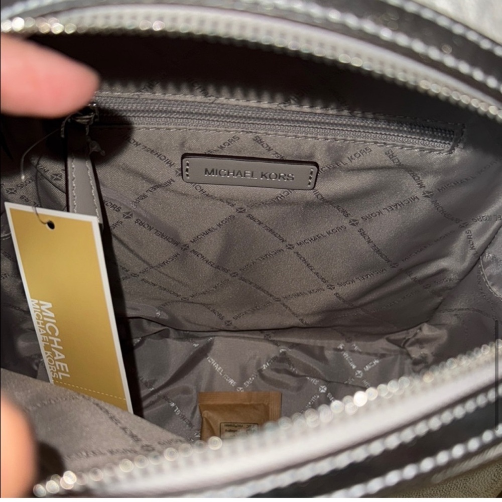 Michael Kors White Monogram Backpack Dome-Shaped Design NWT ( No Box ) Sheila - Picture 13 of 17